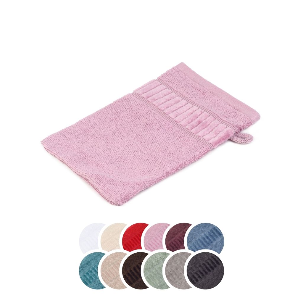 liebling Waschhandschuh Bio Baumwolle, Serie Organic, 500 gr. / m², 17 x 24 cm, 60 Grad, saugstark, schnelltrocknend, altrosa