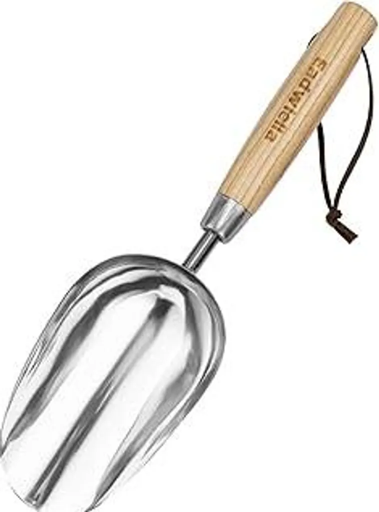 Pala da giardino Cazzuola in acciaio inossidabile con impugnatura ergonomica, cazzuola per fiori Per piantare e trapiantare, pala manuale più grande in acciaio inossidabile (pala da giardinaggio)