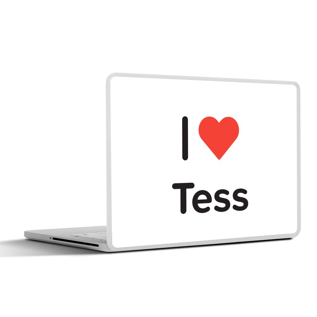 MuchoWow Laptop Aufkleber Sticker Cover Ich liebe - Tess - Mädchen 40x30 cm - Laptop Dekoration - Selbstklebend