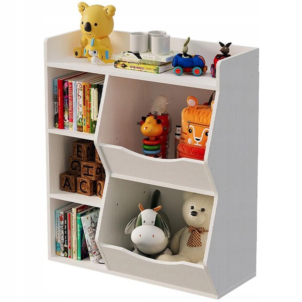 Regal, Schrank, Bücherregal, Spielzeugschrank, Bücher und Zeitungen, 5 Fächer, Loft-Stil