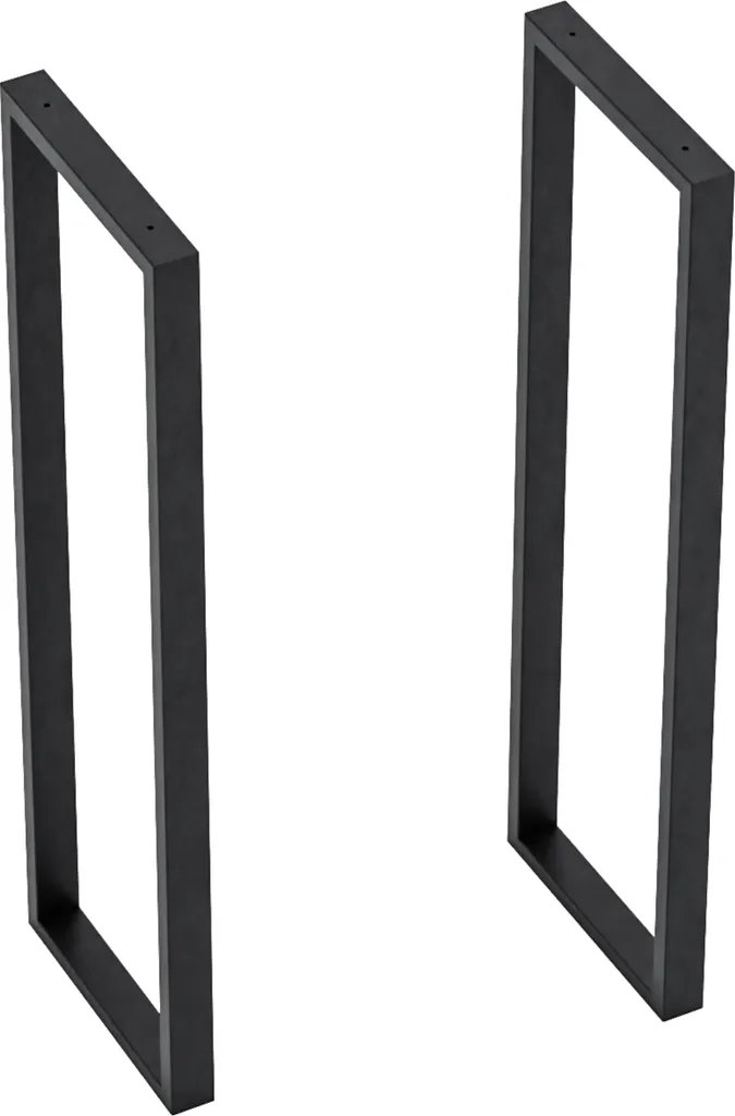 Pied de table haute industriel en acier noir Kauniainen set de 2 pcs