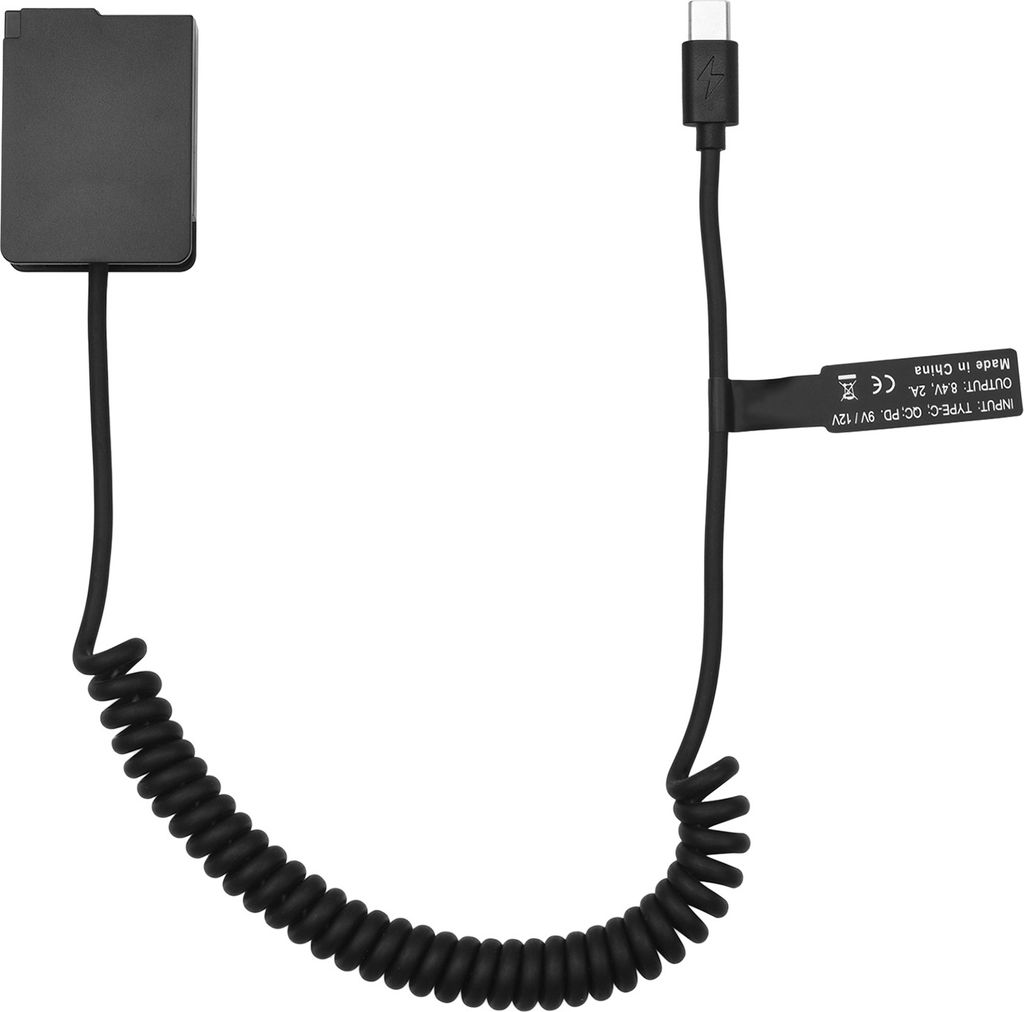 Andoer DMW-DCC8 Dummy Battery USB-C Coupler Adapter BLC12 Dummy Battery Coupler mit USB Typ-C Federstromkabel Ersatz fuer Panasonic Lumix DMC-FZ300...