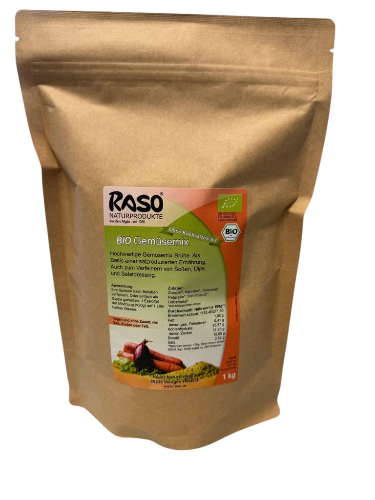RASO  Gemüsemix ohne Salzzusatz Gemüsebrühe Allzweckwürze Produktbild 