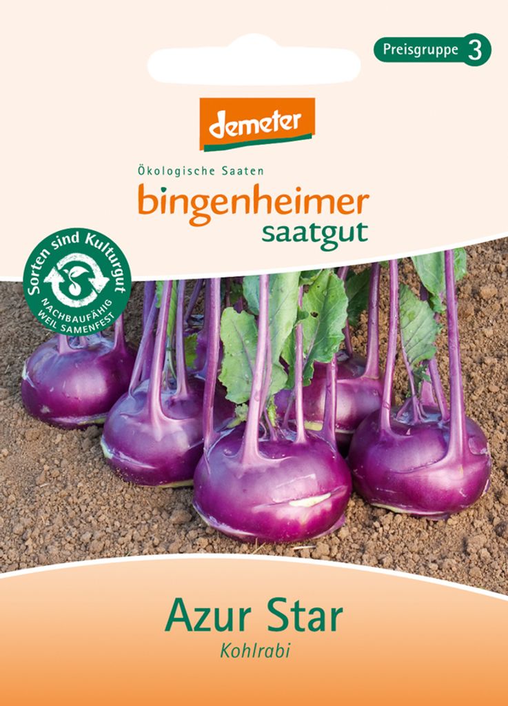 Bingenheimer Saatgut - Kohlrabi Blau Azur Star - 0,4g