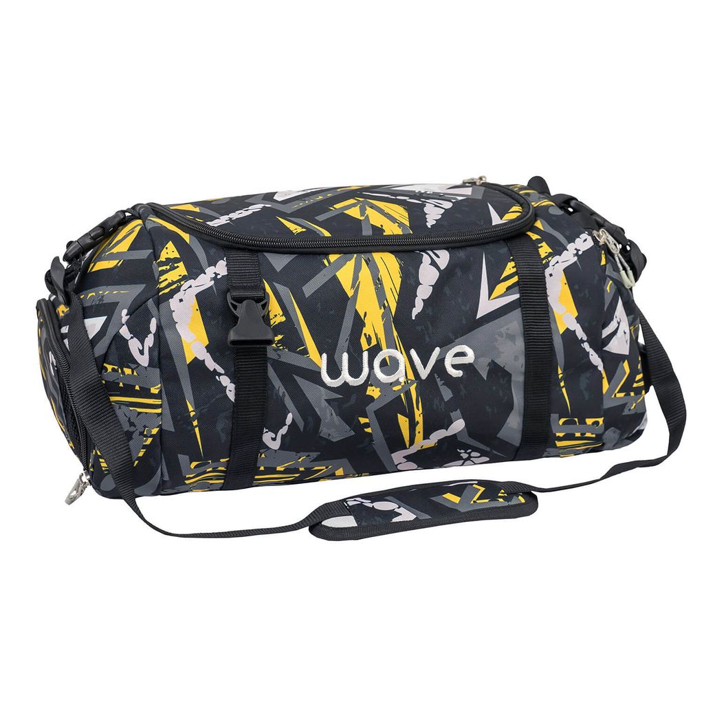 Wave Yellow Graffiti Sporttasche