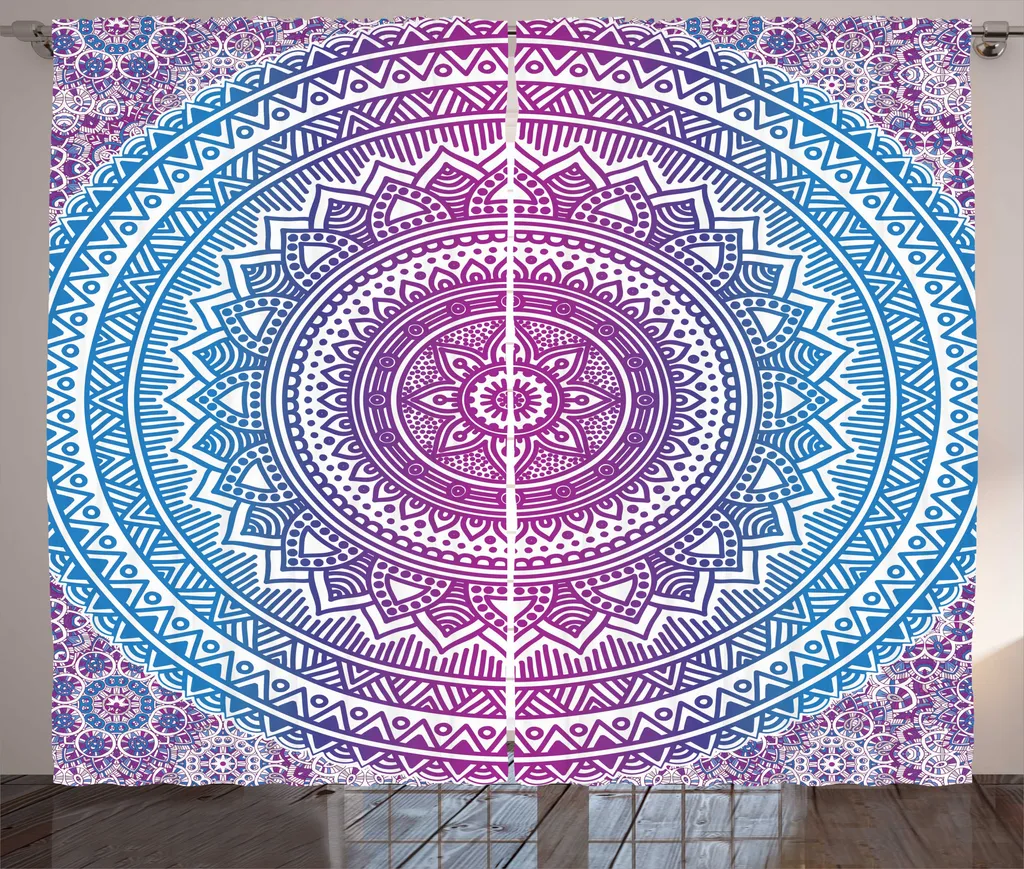 Rideau mandala 280x225 cm : habillez vos grandes fenêtres facilement