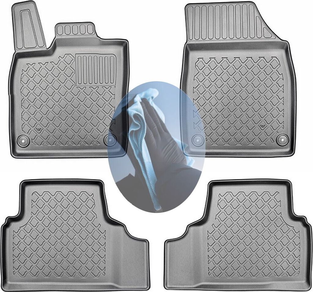 Z520956 TPE-Gummifußmatten kompatibel mit VW ID.3 Elektro Pro S E1 Schrägheck Hatchback 5-türer 2019-