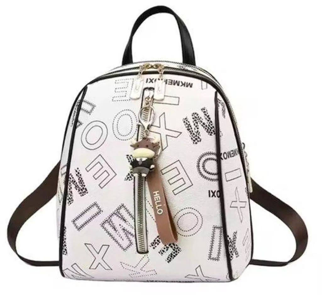Sac à dos femme blanc noir léger pour éviter le mal de dos en ville