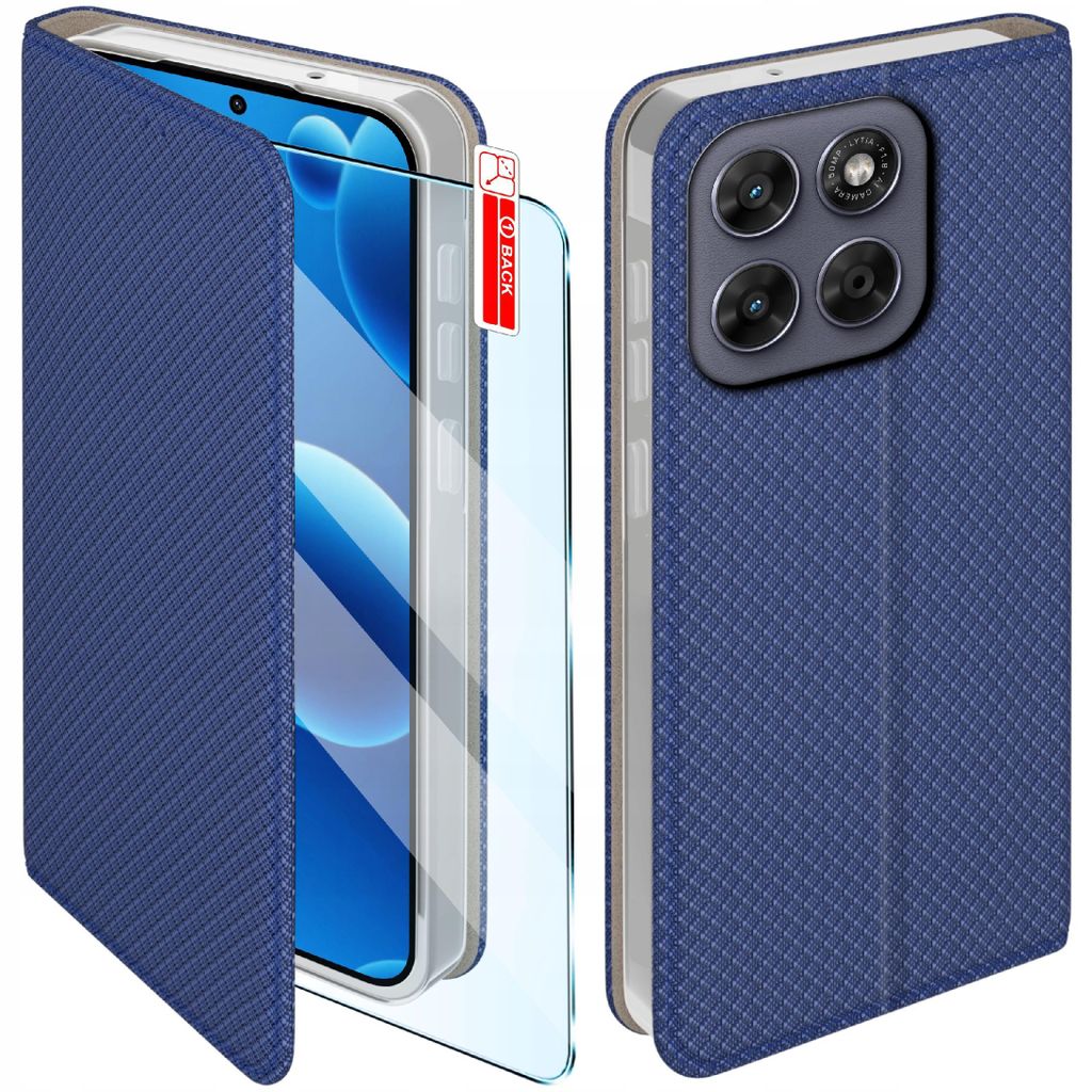 Etui MAGNET do Motorola G67 5G Zamykane Granatowe Futerał + Immagine del prodotto 