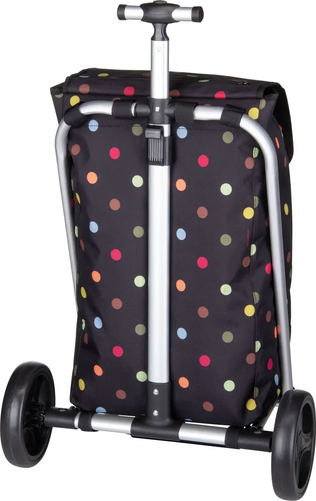 Poussette de Marché Dots Noir : Chariot de Courses Chic et Pratique - 8