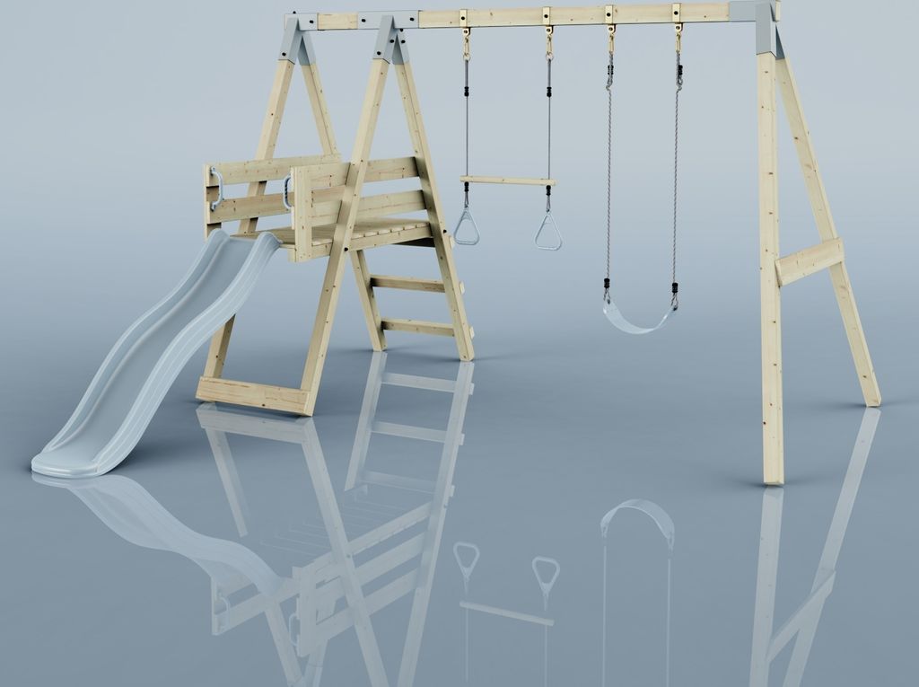 OutdoorToys Schaukel Blaumeise aus Holz in Blau Eisblau