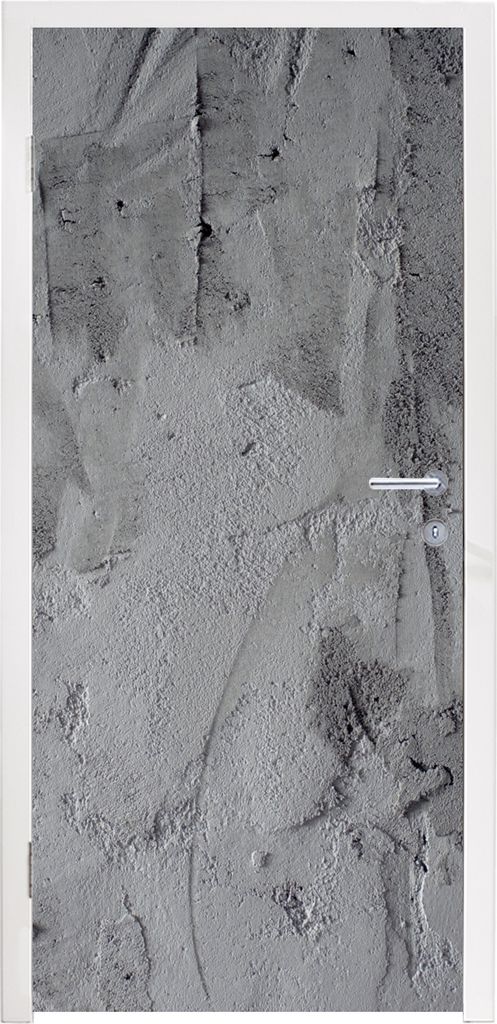 MuchoWow Türtapete Selbstklebende Türfolie Beton - Schalungen - Wand - Schotter 95x215 cm Türposter Türaufkleber Klebefolie Türklebefolie - ...