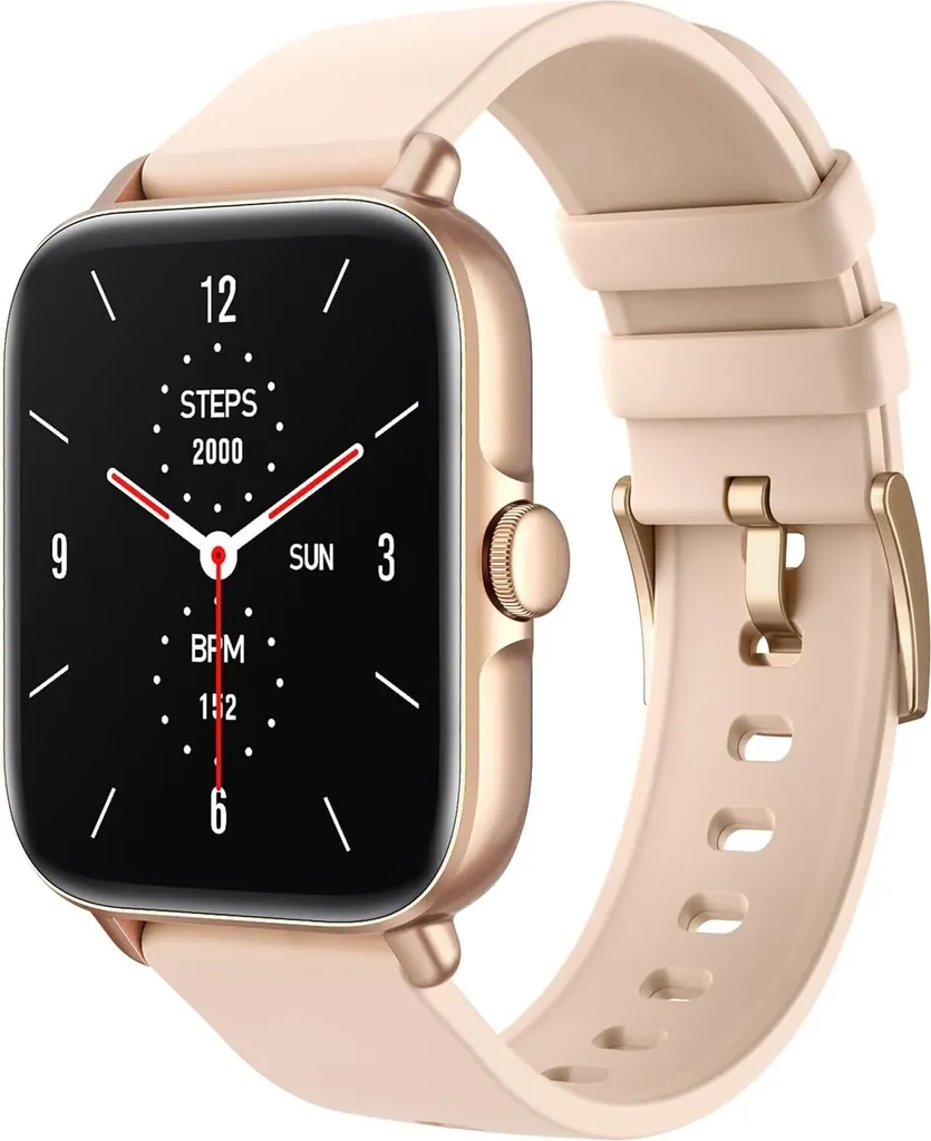 Smartwatch Donna Elegante Oro Rosa Argento: Fitness e Chiamate Bluetooth
