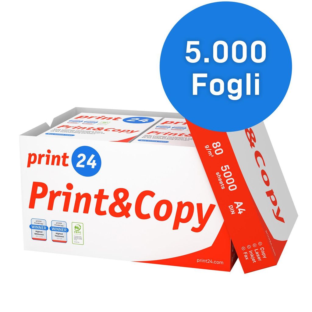 print24 Carta per stampanti Carta per copie 5000 fogli 10 x Immagine del prodotto 