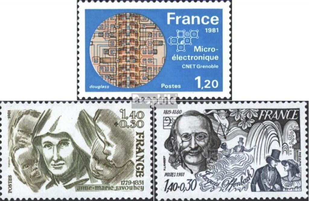 Briefmarken Frankreich 1981 Mi 2245,2246,2247 (kompl.Ausg.) postfrisch CNET