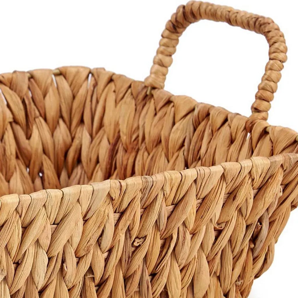 Panier de rangement pour étagère salon en jacinthe d'eau 40x29 cm