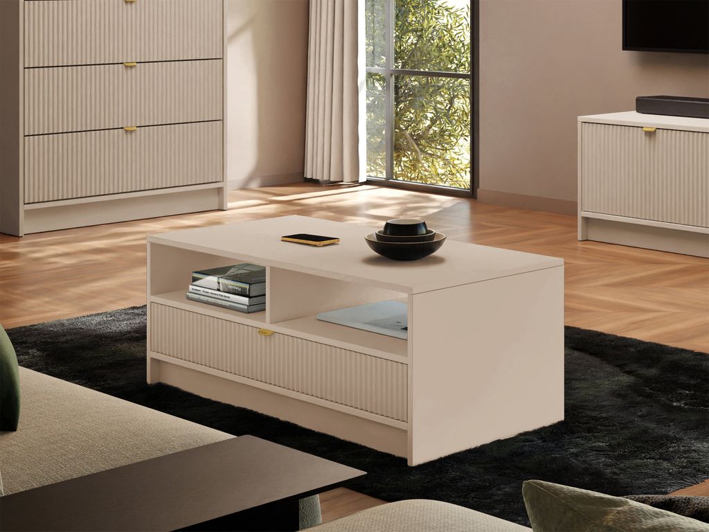 Table basse avec tiroir TABORO - beige Image du produit 