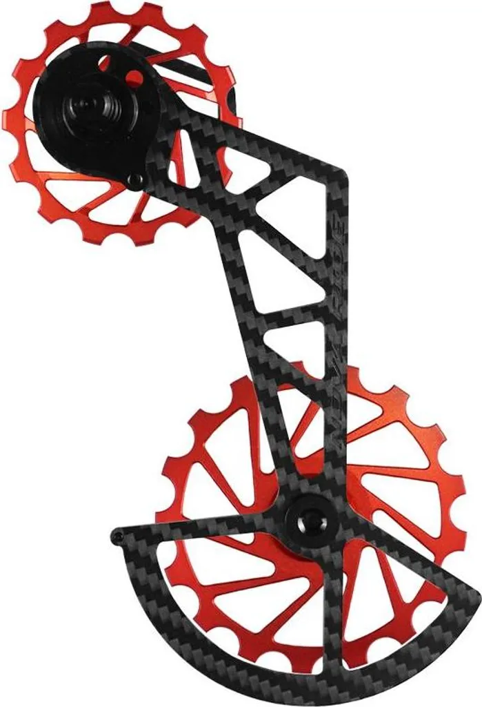 Chape de dérailleur arrière 12s Shimano 105 Nova Ride OSPW Rouge Carbone