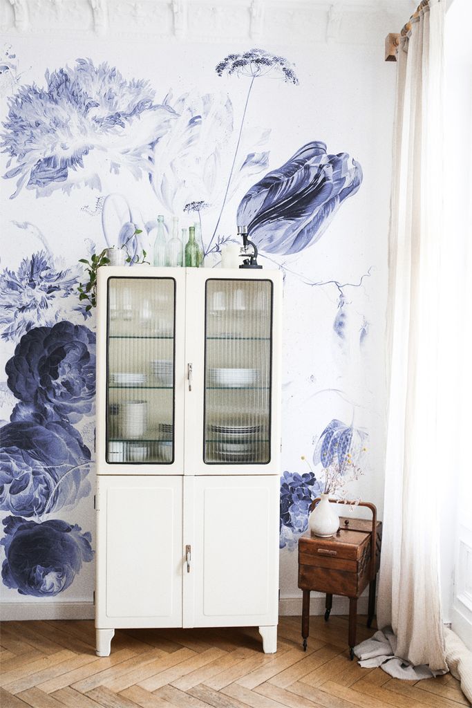 Coloray Fototapete 360x250 cm An Einer Wand Latex Latextapete - Royal Vintage Große Blumen