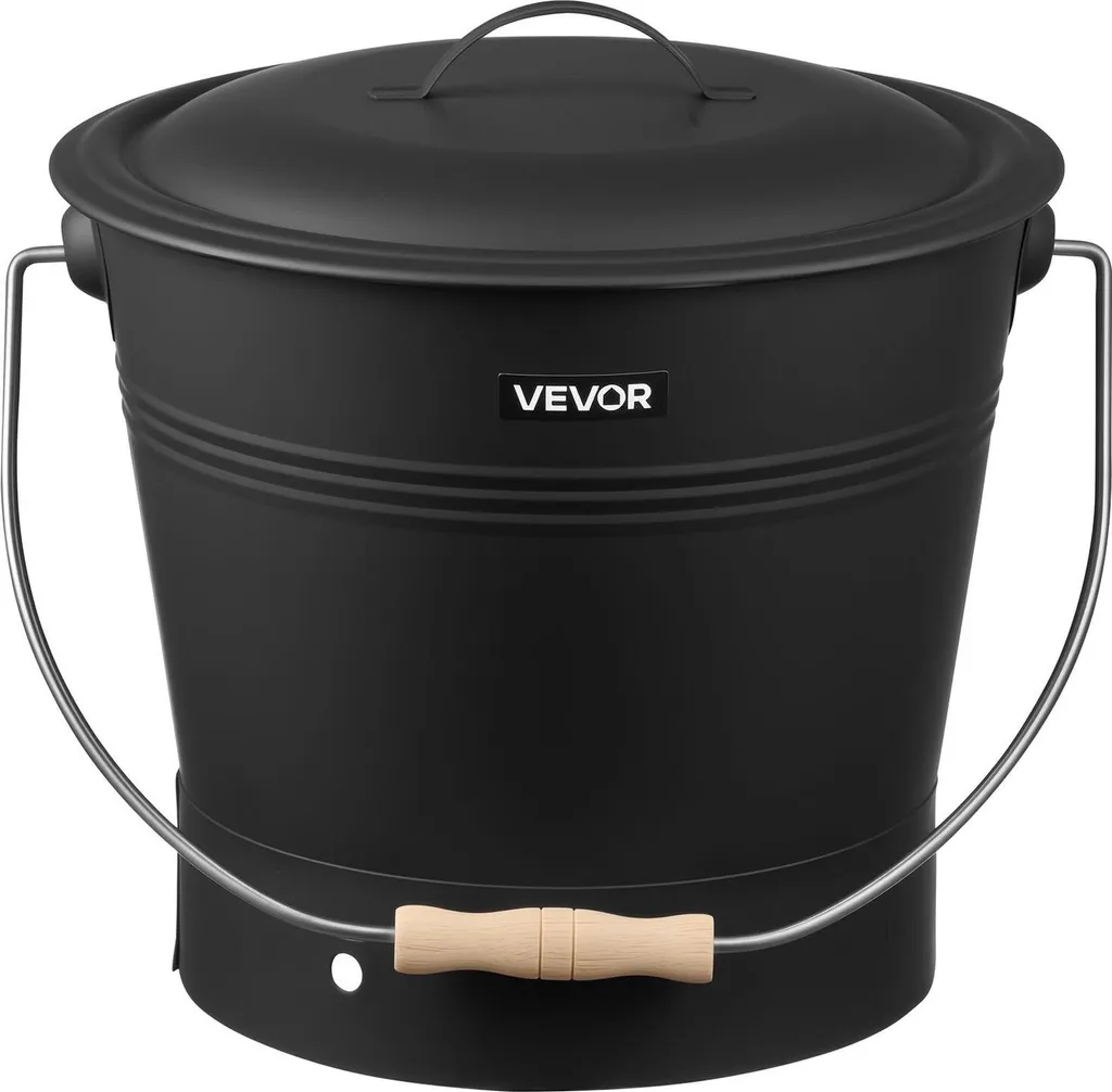 Kit d'entretien pour cheminée et poêle, seau 9,8L avec pelle et balai