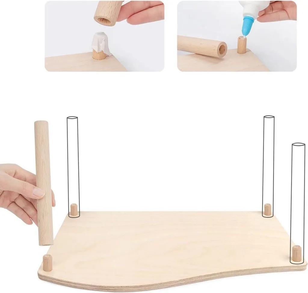 Plateforme Hamster Wave Design en Bois Massif avec Pieds de Soutien Fixes - 5