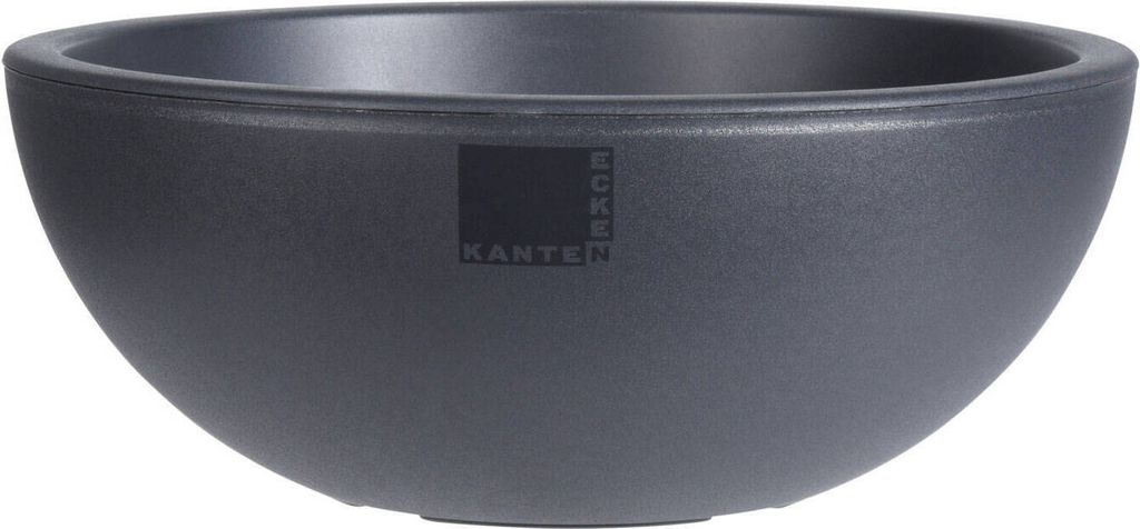 Runder schwarzer Blumentopf aus Kunststoff 40x16 cm