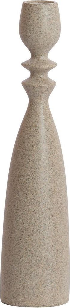 Kerzenständer - H 34 cm - Sandfarben - Keramik - für Stabkerzen geeignet