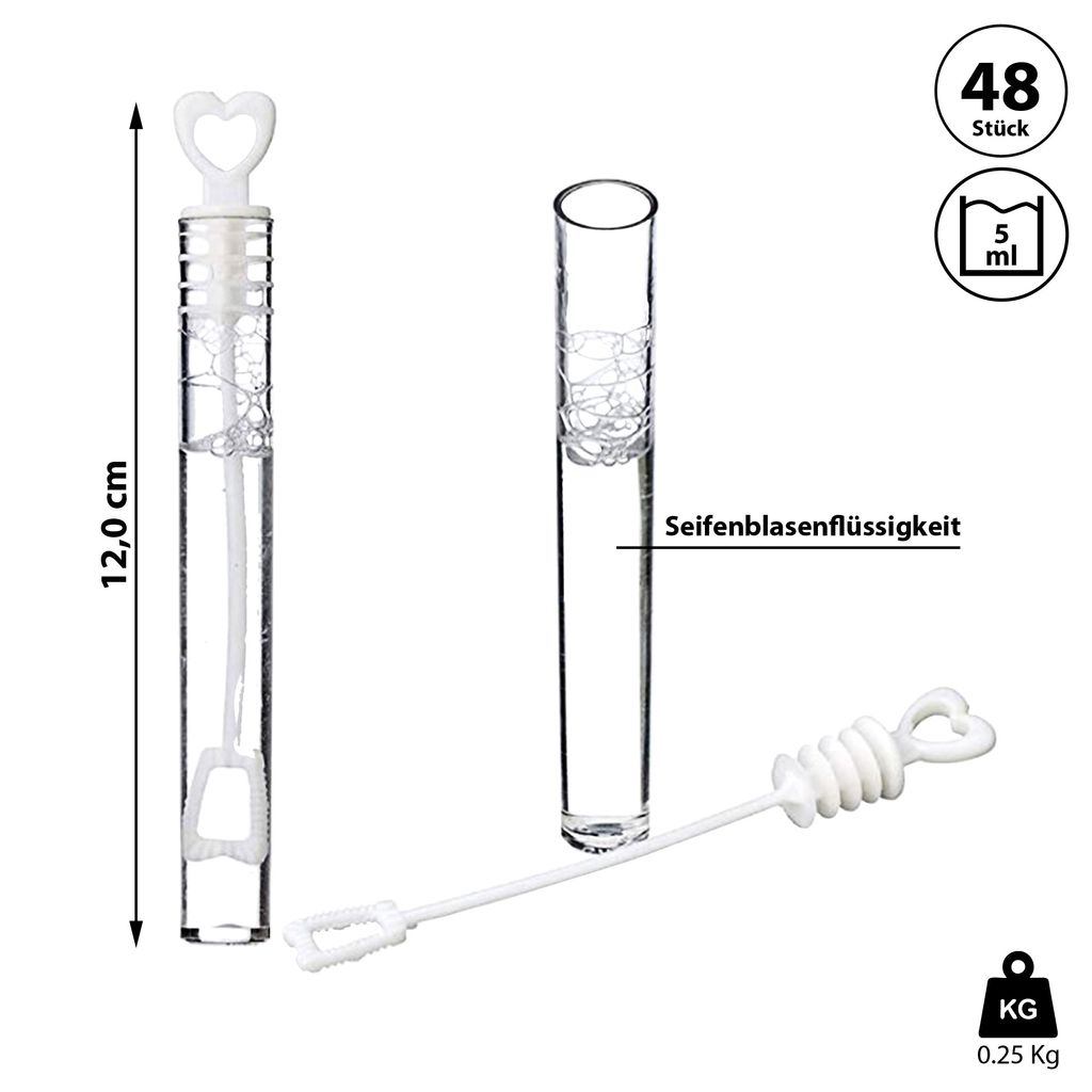 Seifenblasen-Set Für Hochzeiten – 48er Box, Perfekt Als Konfetti-Ersatz