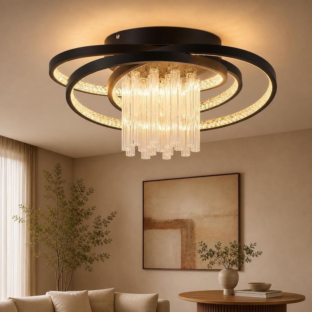 ZMH LED plafoniera 40W lampada rotonda soggiorno lampada Immagine del prodotto 