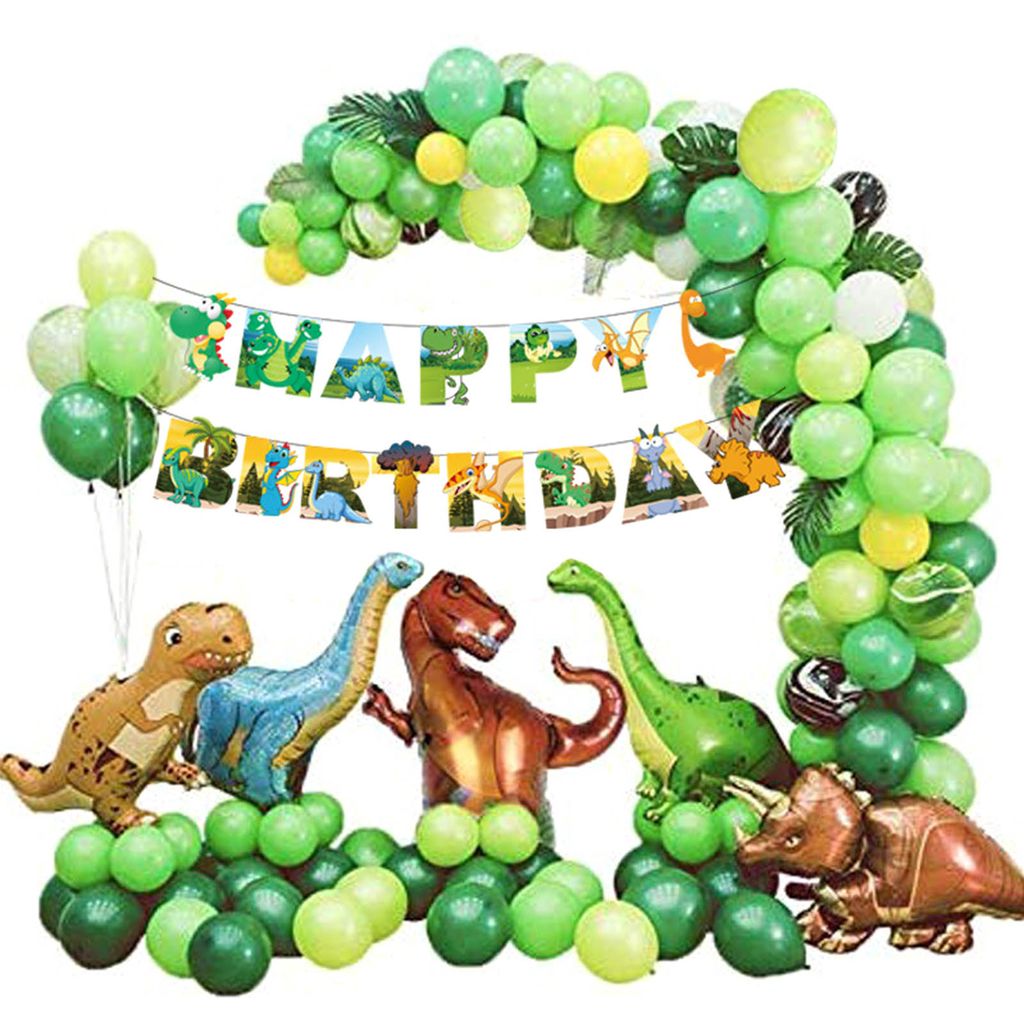 Dinosaurier Ballon  Set Geburtstag Kinder Junge Mädchen Party Dekoration Folien 