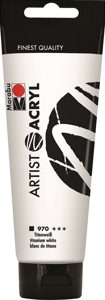 Marabu Künstler-Acrylfarbe Artist Acryl 120 ml titanweiß