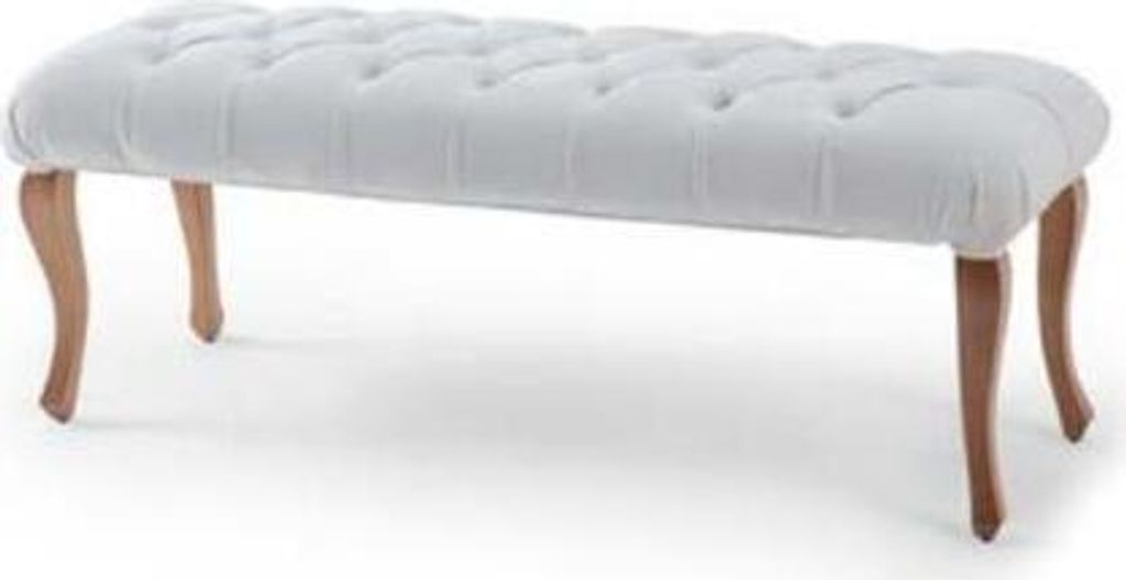 Bettbank Schlafzimmer Textil Möbel Klassische Edle Holz Füße