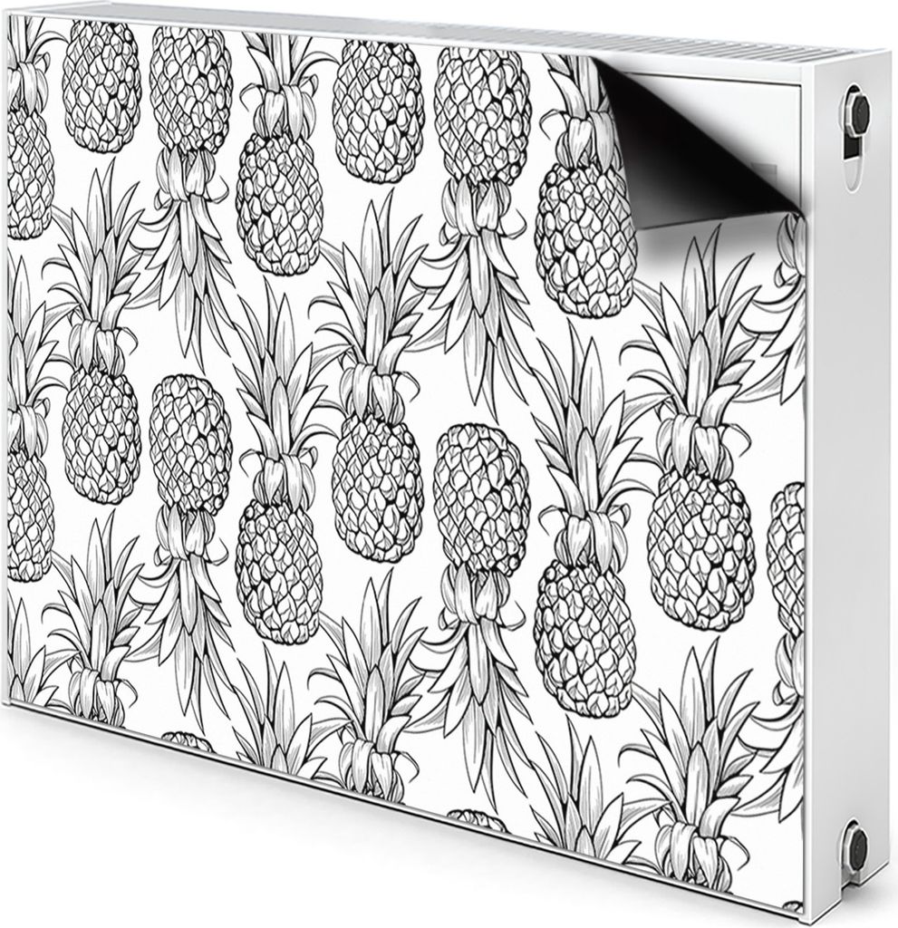 Magnet Heizkörperverkleidung Heizkörper-Abdeckung Heizung Heizkörper 110x60 cm - Ananas