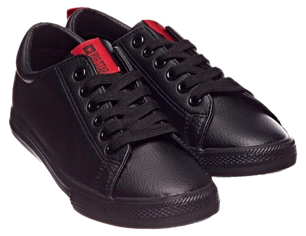 Big Star - Damen Sneaker, Ökologisches Leder PP1248 (37 EU) (Schwarz)