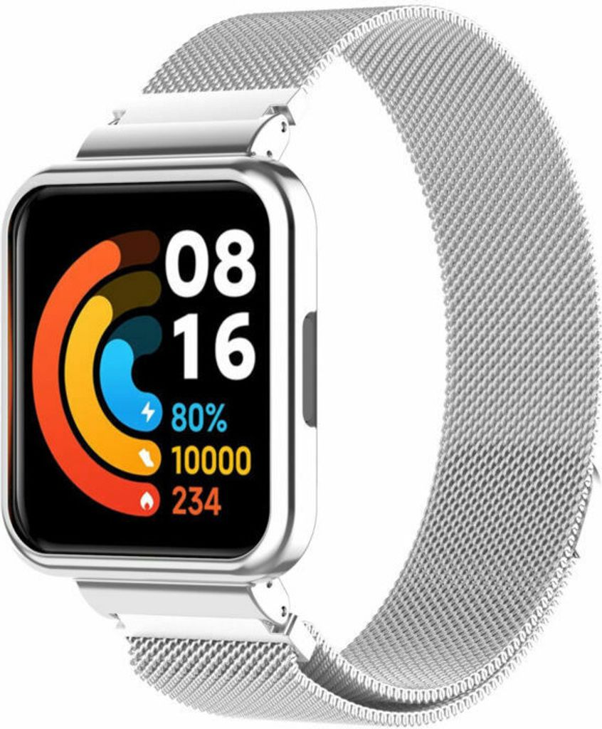 Strap-It Redmi Watch 2 Lite Milanese Armband (Silber)