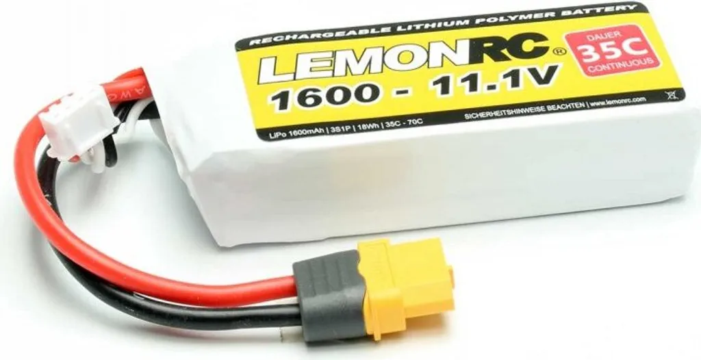 Batterie LiPo LEMONRC 1600mAh 11.1V 35C Pichler 15714 haute performance