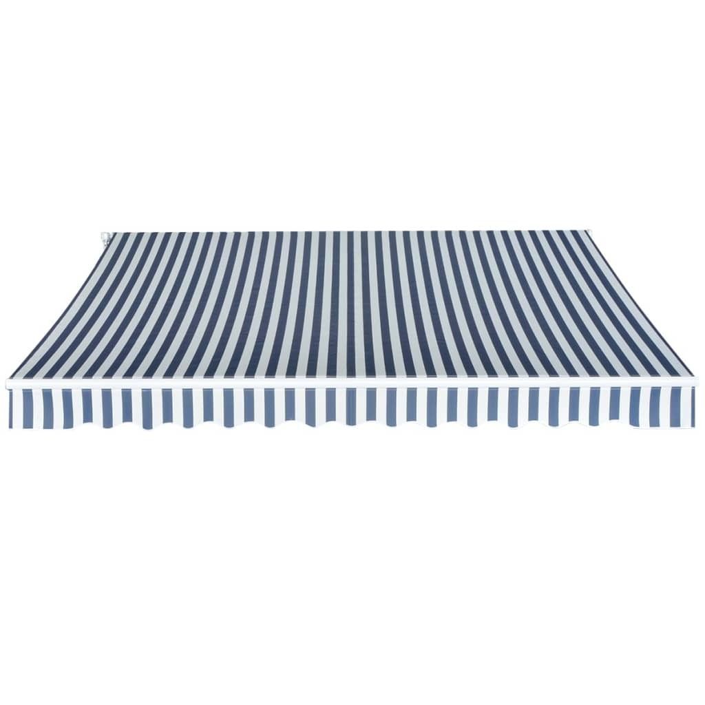 vidaXL Gelenkarmmarkise 350 cm Blau/Weiß Produktbild 