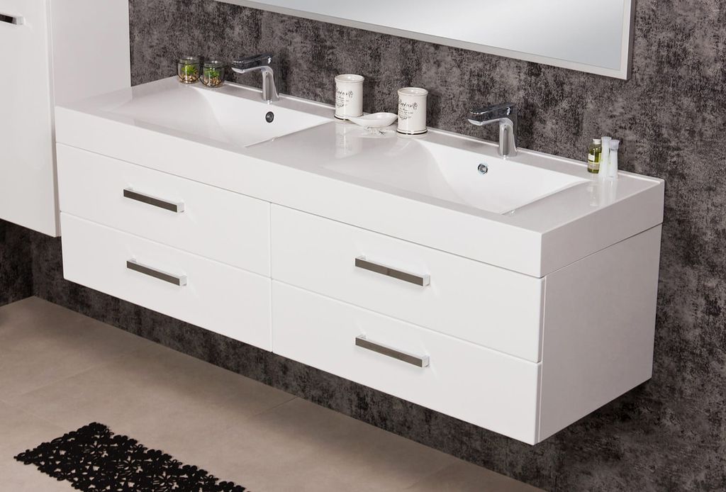Quentis Badmöbel Aruva, Breite 140 cm, weiß, Produktbild 