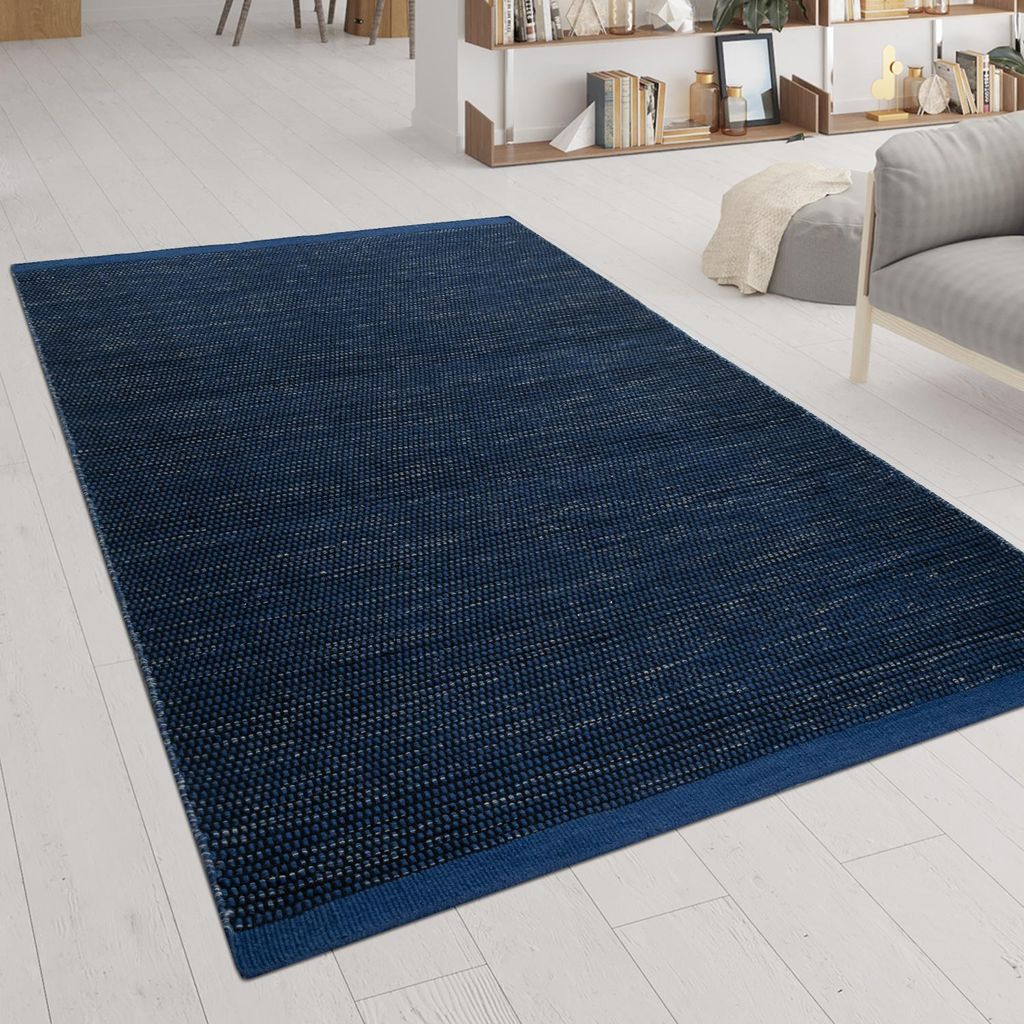 Handgewebter Teppich Flachgewebe Skandinavischer Look Produktbild 