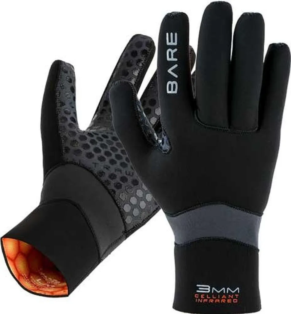 Gants Bare Ultrawarmth 5mm Noir Taille M - Protection Thermique Plongée
