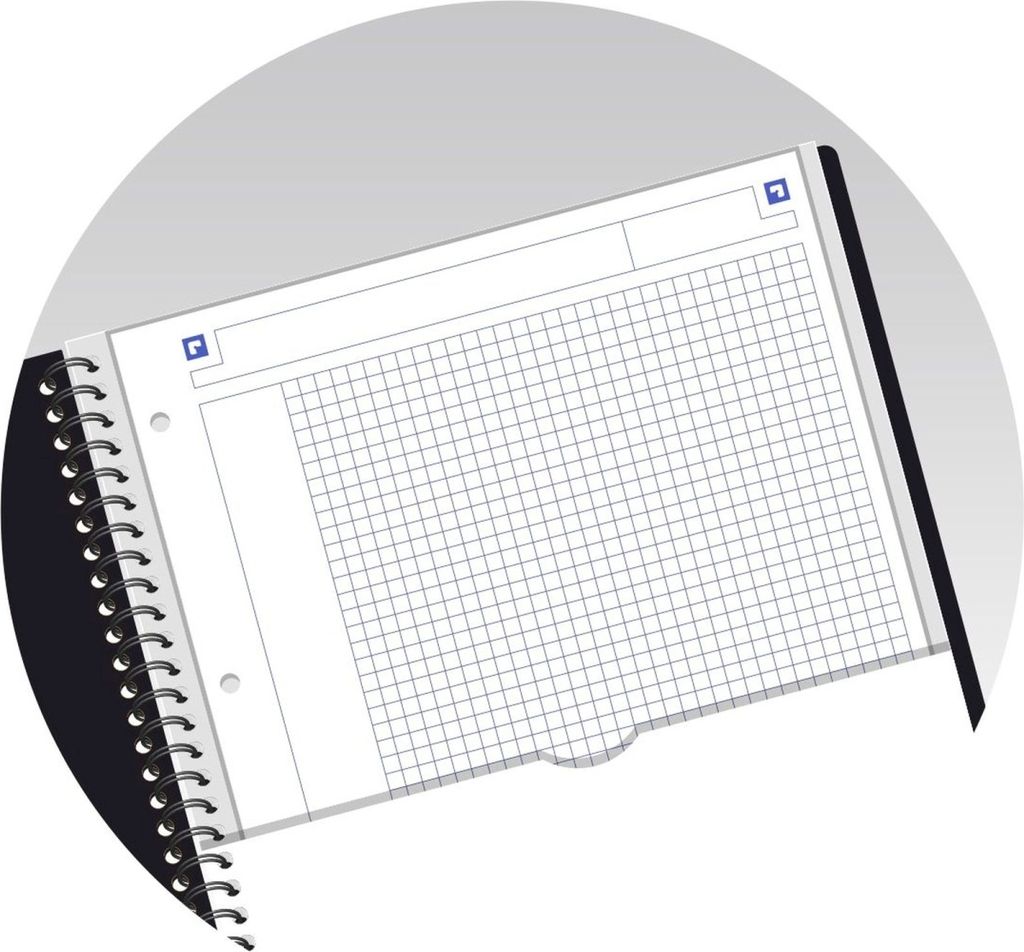 Collegeblock Studium Activebook A4+ kariert 80 Blatt 90 g/qm Optik Paper farbig sortiert Packung mit 5 Stück