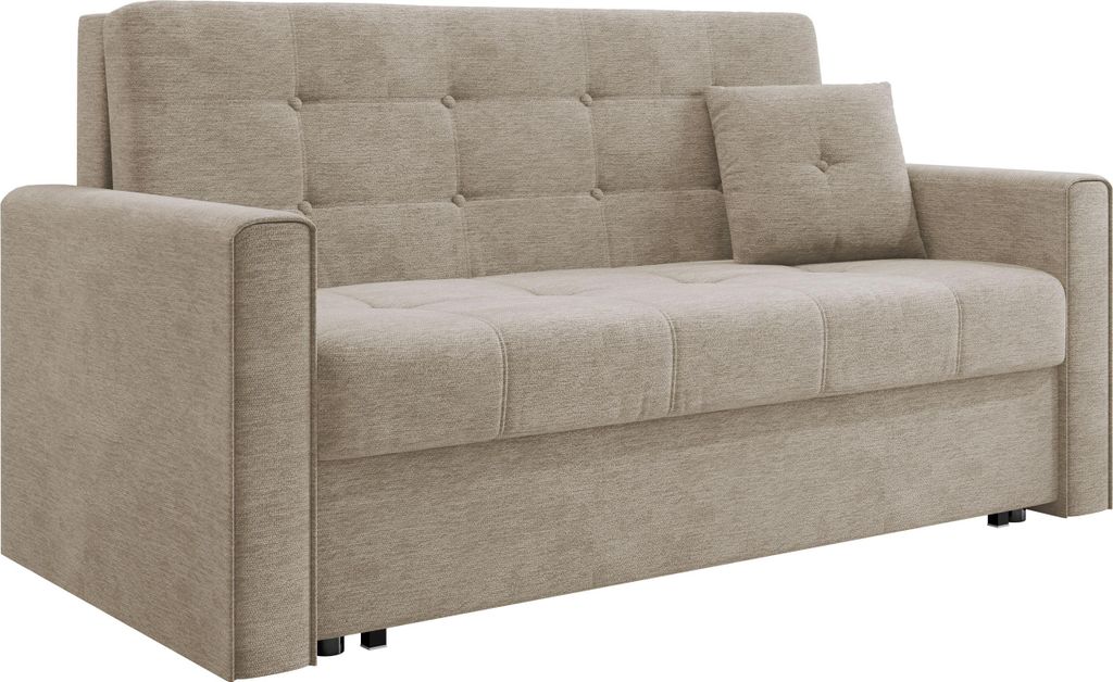 MIRJAN24 Schlafsofa Viva Lux III, Dreisitzer Polstersofa, Couch vom Hersteller, Schlaffunktion und Bettkasten (Nazar 225.03)