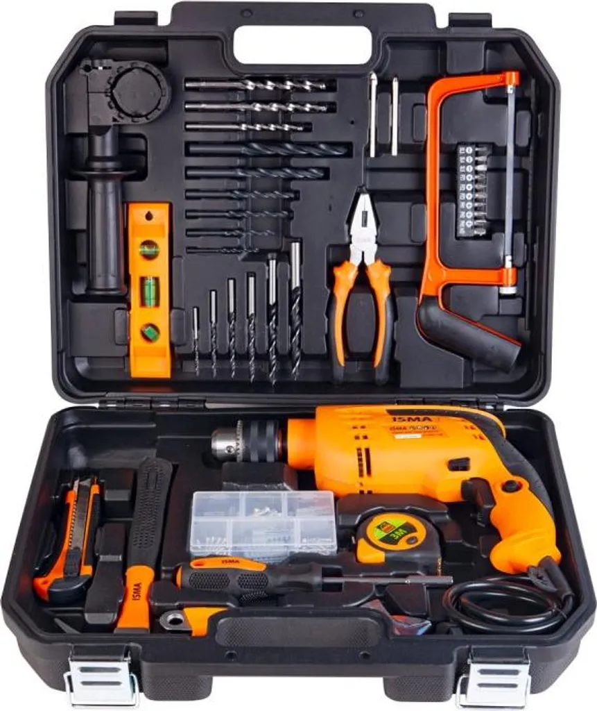 Kit perceuse à percussion 750W avec coffret complet de 95 pièces - 3