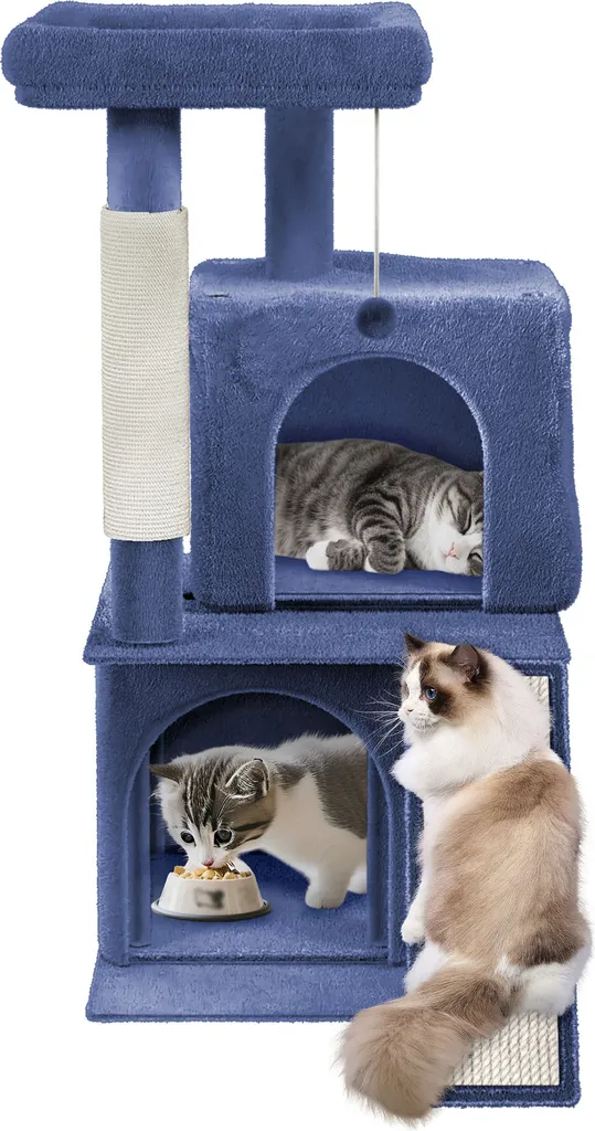 Sessamen-LP Albero Gatti Modello C Blu - Soluzione Salva-Spazio e Gioco