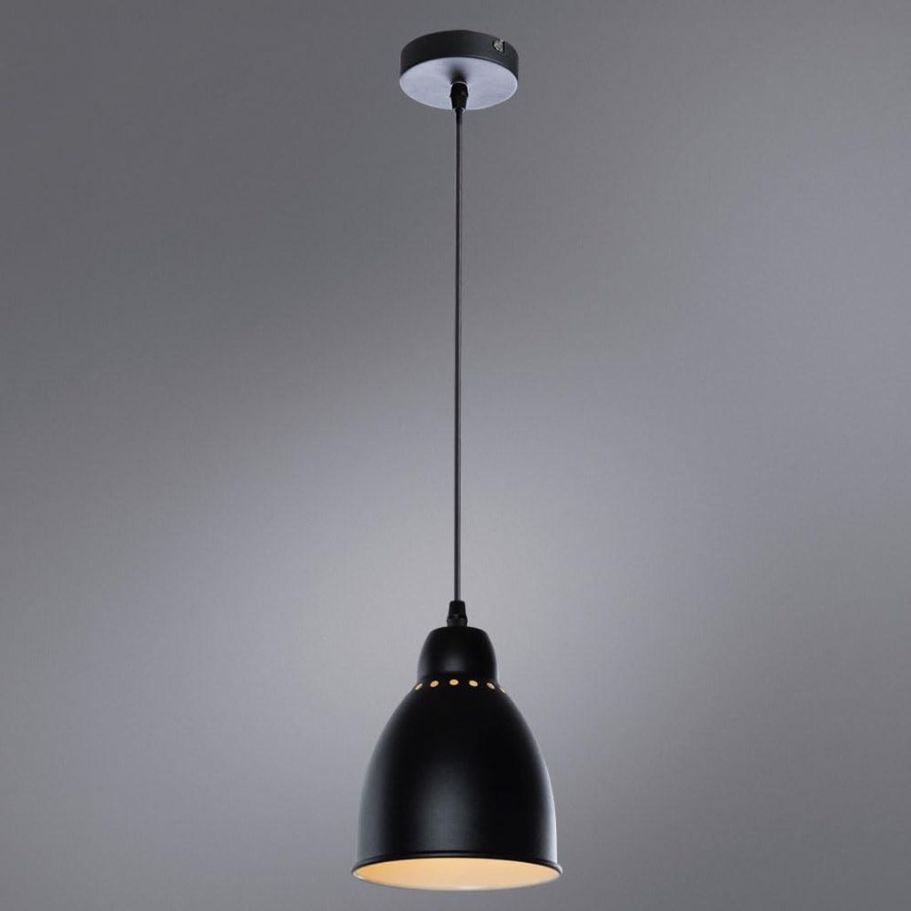 ARTE LAMP Hängelampe – Deckenleuchte für Wohnzimmer mit weißer Metall-Lampenfassung und Lampenschirm – Hängeleuchte LED mit Kabel