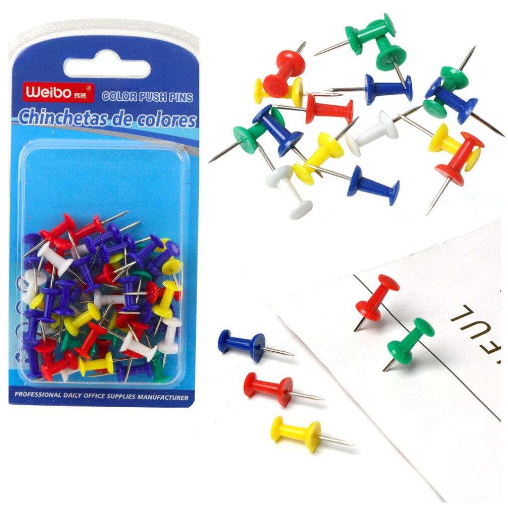 Set bunte Pinnwände für Korktafeln, Büro und Schule, 50-tlg.