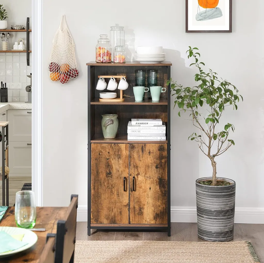 Étagère de Bureau Multifonctionnelle avec Compartiments et Rangement Bas - 2