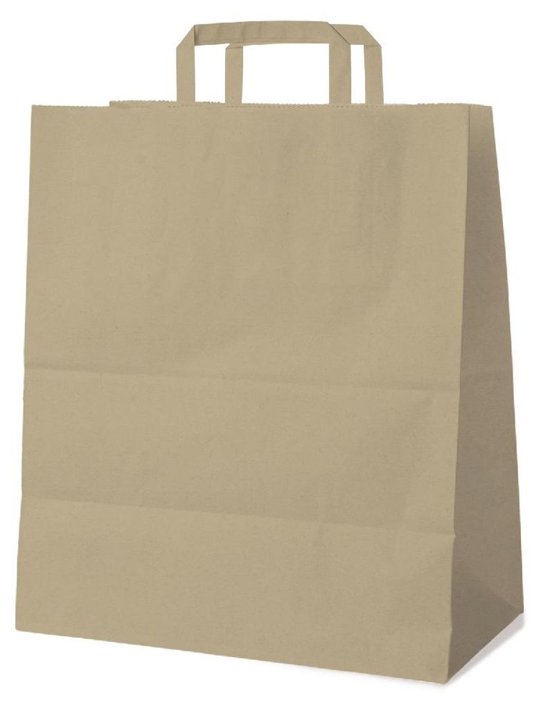 25 Braune Papiertragetaschen 45 + 17 x 48 cm Produktbild 