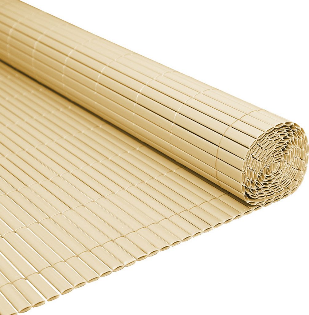 Hengda Sichtschutzmatte PVC Sichtschutzzaun Bambus Windschutz fur Garten Balkon und Terrasse 120x700cm