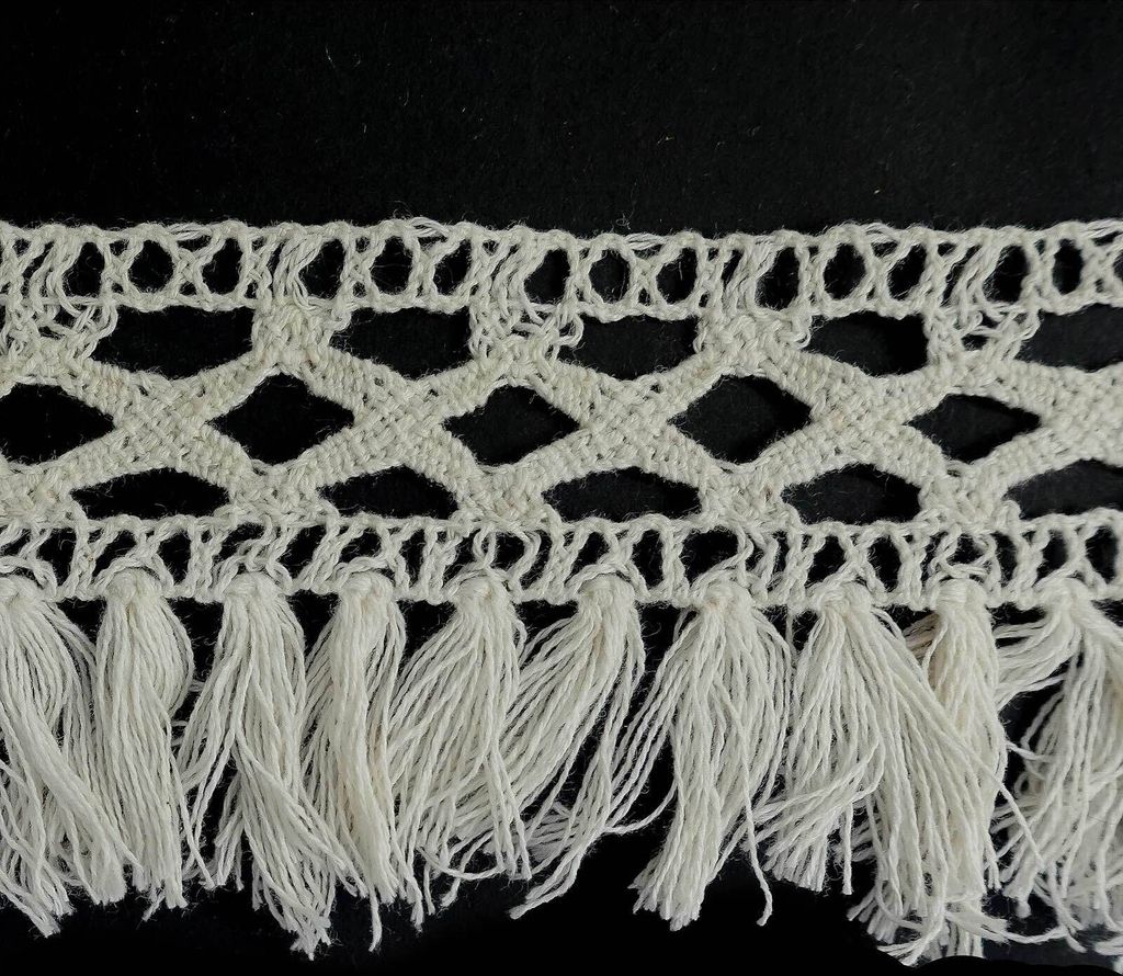 Fransenborte ab 1m Meterware Quastenborte Zierborte Varianten-/ Farbwahl, Motiv:natur | 55mm | Variante 2